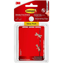 Command Decoration Clips for Christmas and Fairy Light - White, Value Pack