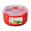 Sistema Sistema Microwave Round Container, 915 ml - Red/Clear 1
