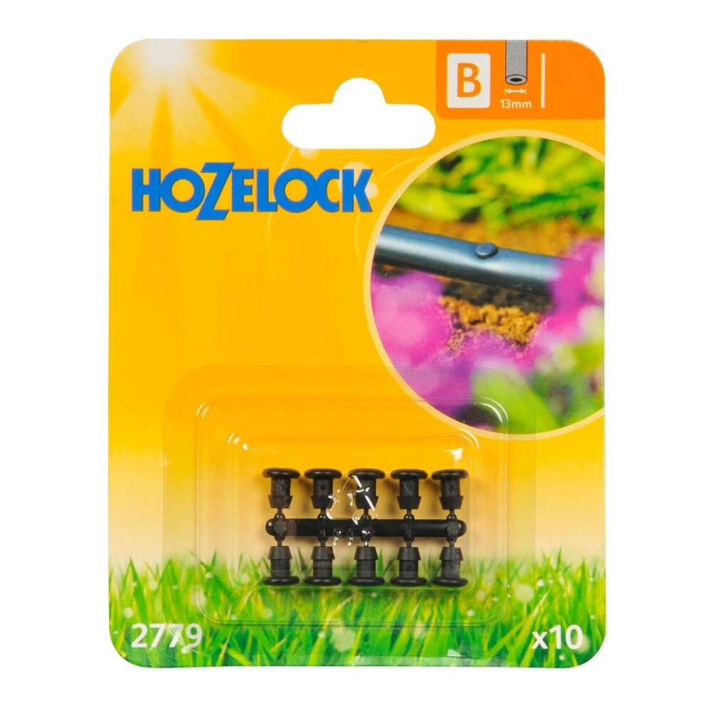 Hozelock HOZ2779 13mm Blanking Plug (10 Pack) - UV-Stable Plastic, Seals Holes in Supply Pipe