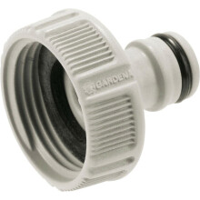 GARDENA Tap Connector 33.3 mm (G 1"): Connection for threaded taps, waterproof hose connection, easy to use, packaged (18202-20)