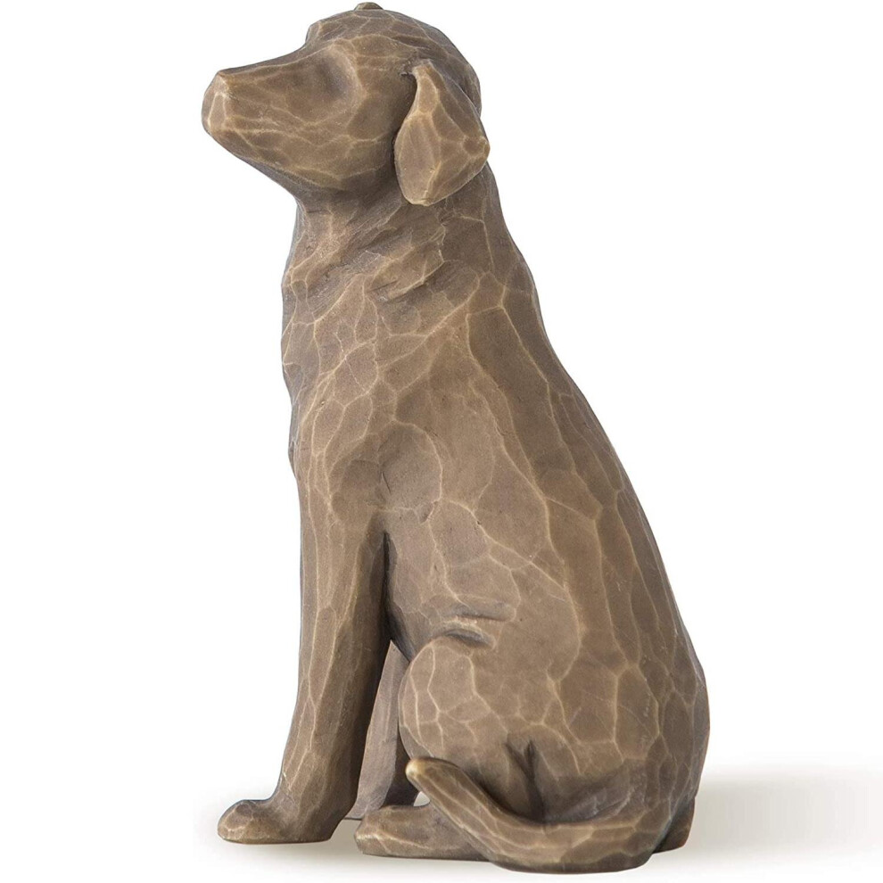 Willow Tree Love My Dog-Dark Figurine, Resin, Multi-Colour, 4 x 3 x 8.5 cm