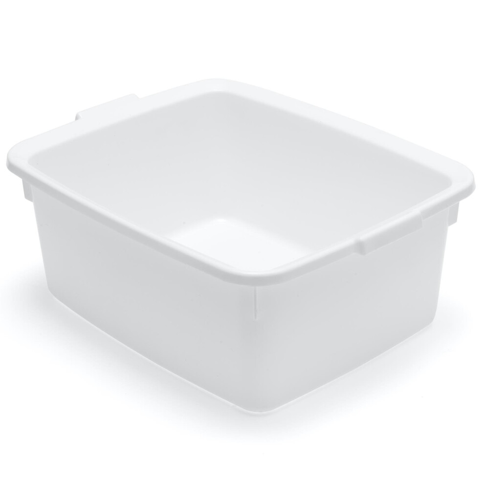 Addis Plastic Butler Large Rectangular Bowl, White, 12.5 Litre