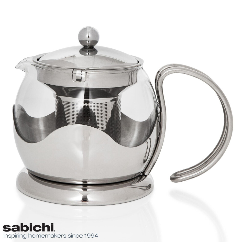 Sabichi 750 ml Teapot, Silver, 14 x 17 x 14 cm