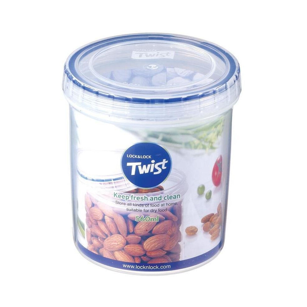 Lock-&-Lock Lock & Lock Round Storage Container - Clear, 560 Ml