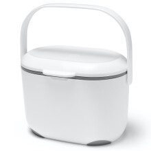 Addis 2.5 Litre Kitchen Compost Caddy, White/Grey