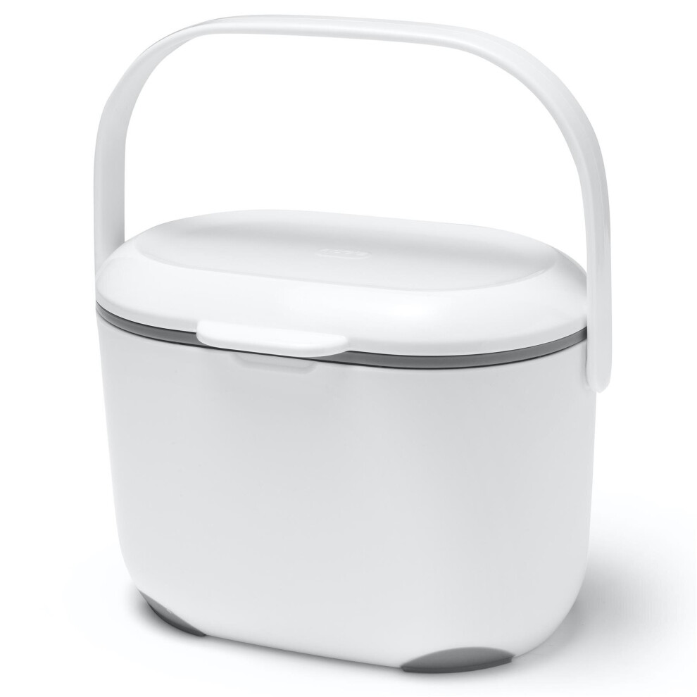 Addis 2.5 Litre Kitchen Compost Caddy, White/Grey