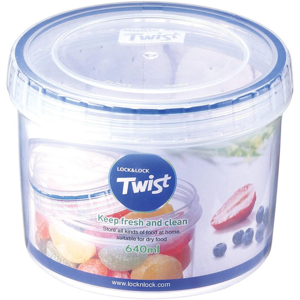 Lock-&-Lock Lock & Lock Round Storage Container - Clear, 640 Ml