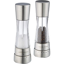 Cole & Mason Gourmet Precision Derwent Salt and Pepper Mill Gift Set, Acrylic and Stainless Steel/Silver, 19 cm