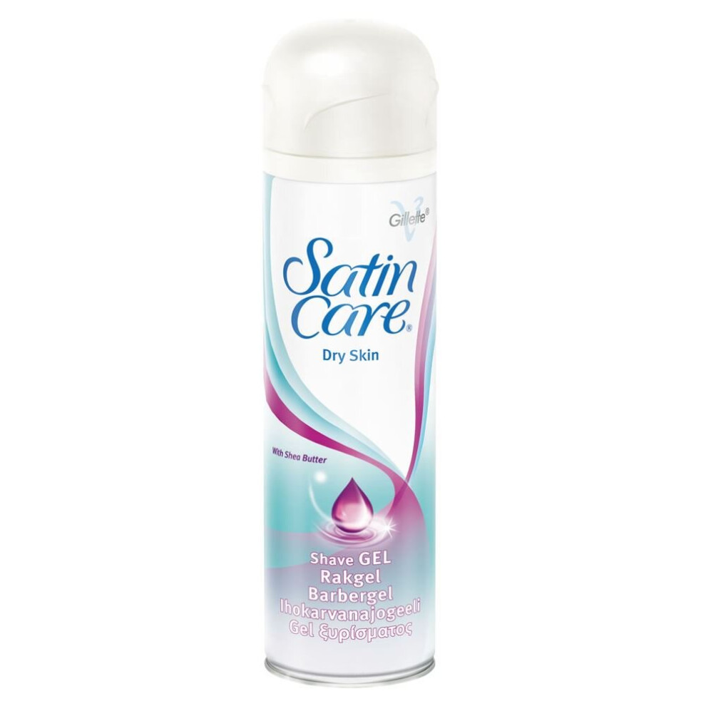 Gillette For Women Satin Care Dry Skin Shave Gel, 200 Ml