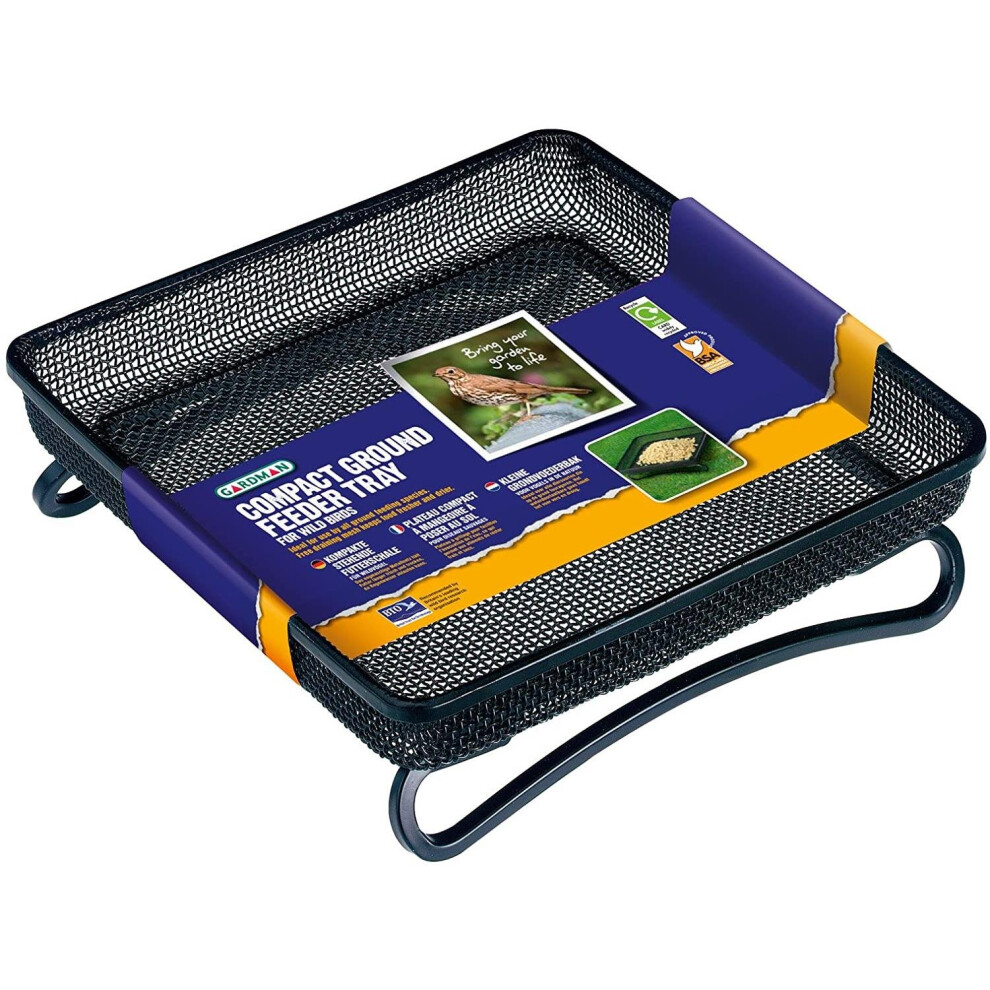 Gardman A01305 Compact Ground Feeder Tray - Black
