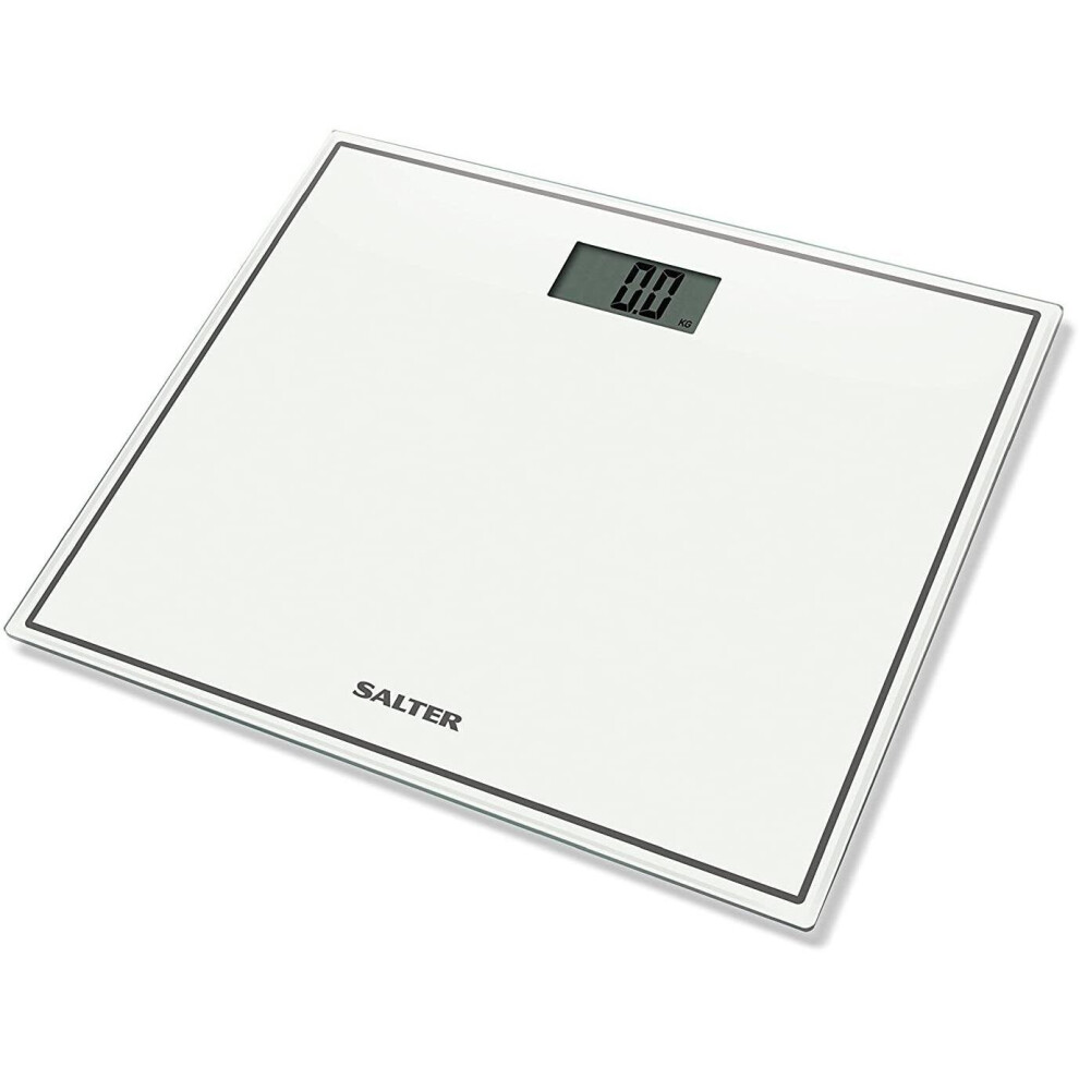 Salter Compact Digital Bathroom Scales - Toughened Glass, Measure Body Weight Metric / Imperial, Easy to Read Digital Display, Instant Precise...