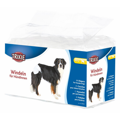 Trixie Hundehauben - TRIXIE - M/L - 12 Stück - Sehr saugfähig - Einweg