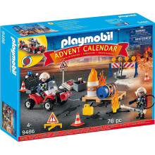 Calendrier de l'Avent Playmobil - Op?ration de Secours Incendie sur le Chantier - Multi