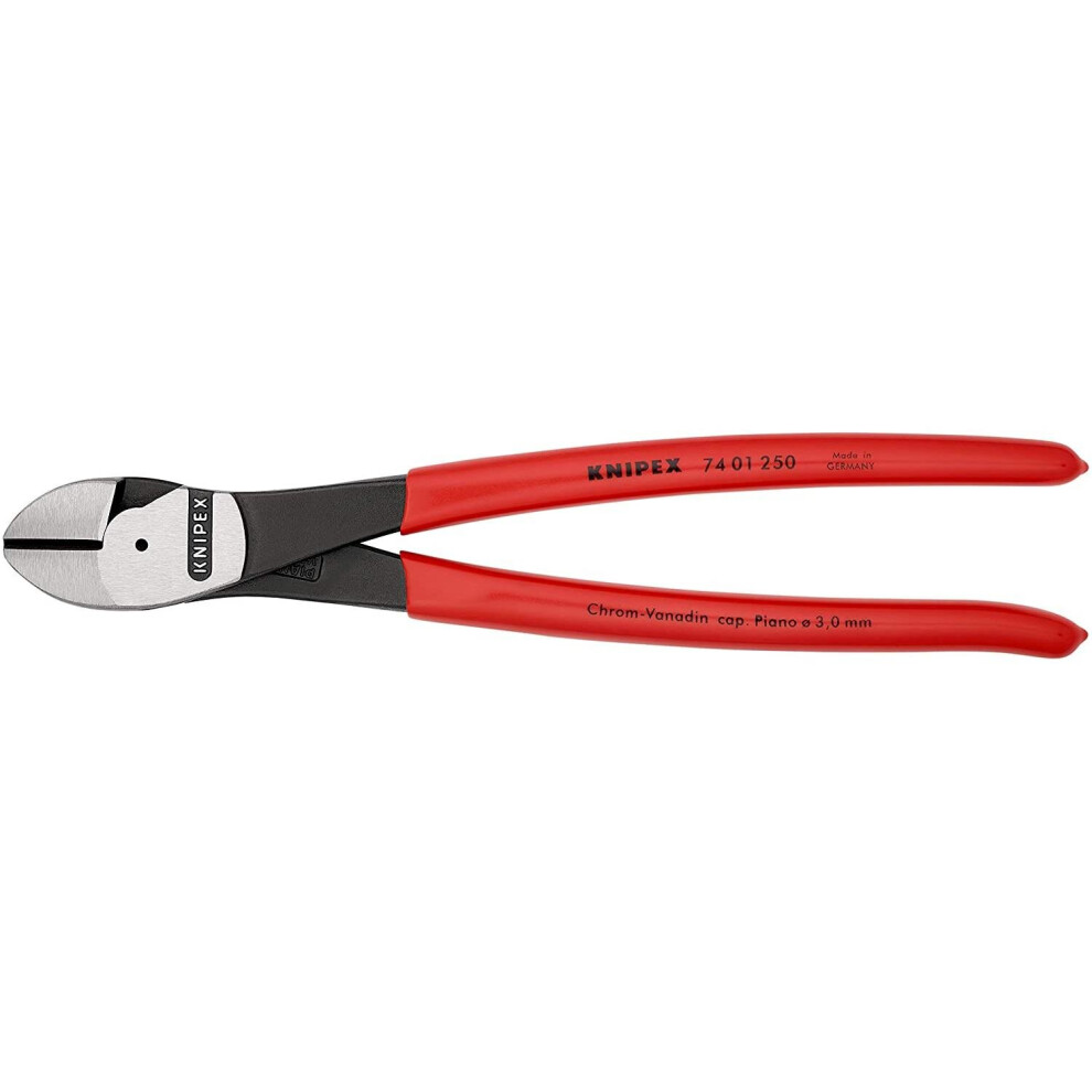 Knipex 74 01 250 â€“ high leverage diagonal cutters for a 20 % energy saving, 250 mm