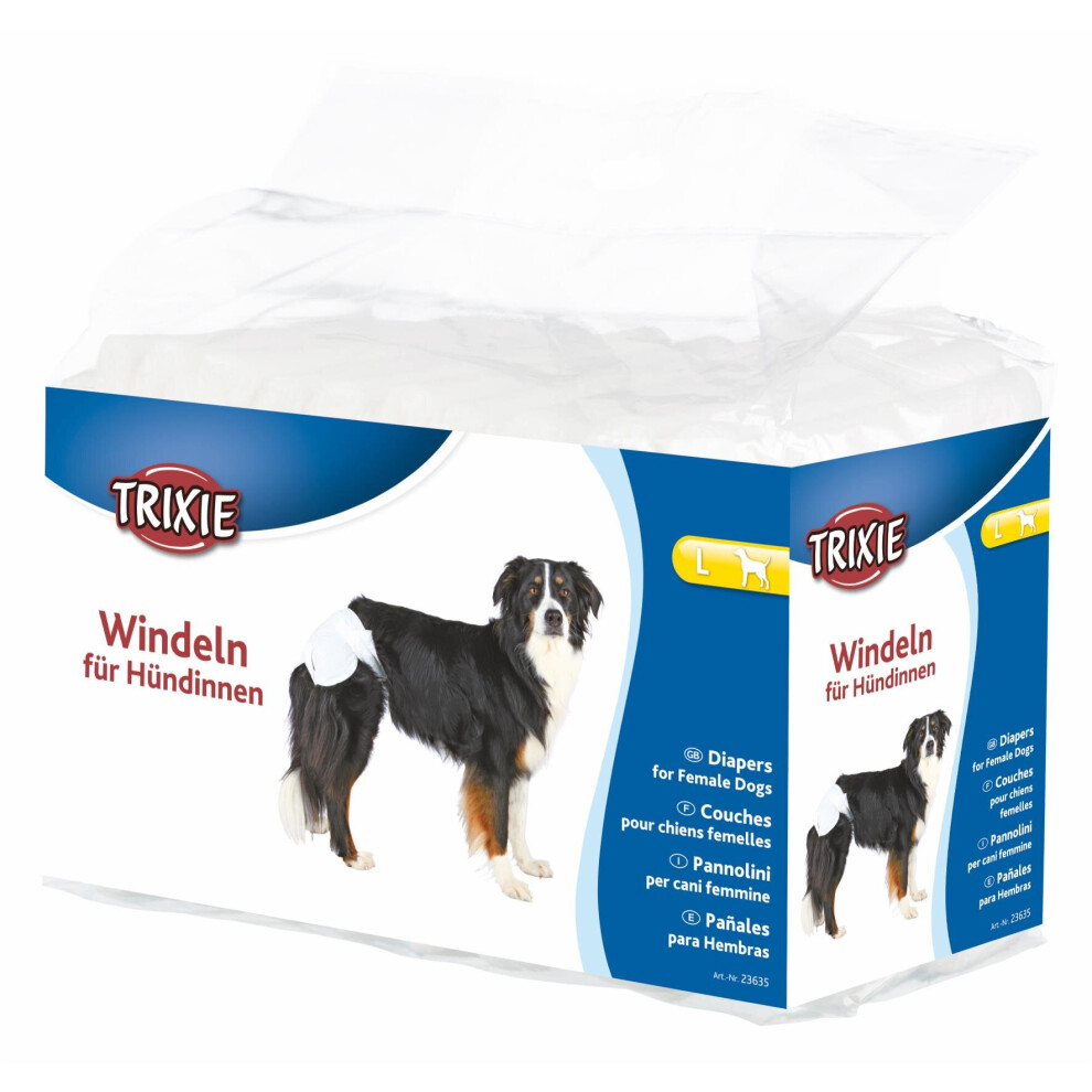 (Large (38 to 56 cm)) Trixie Disposable Female Dog Diapers