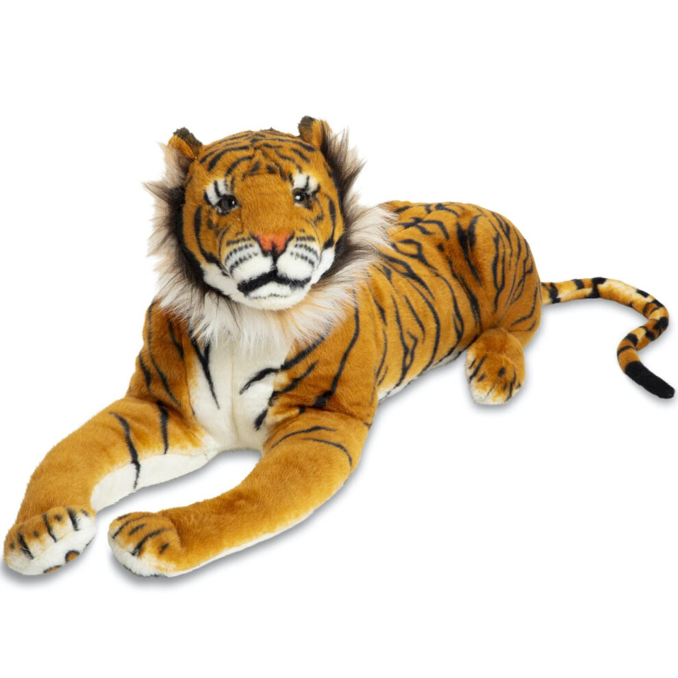 Melissa & Doug Giant Tiger - Lifelike Stuffed Animal (over 1 meter long)