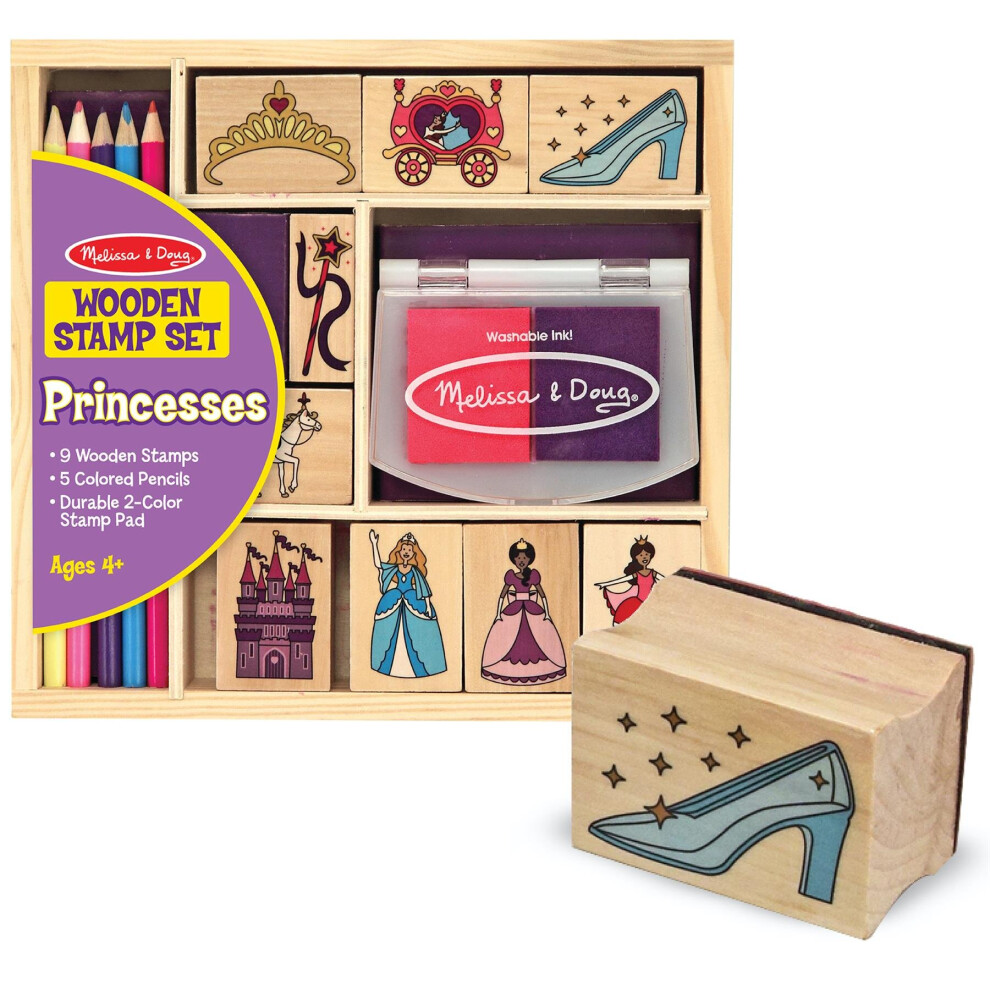 Melissa & Doug Wooden Stamp Set Princess