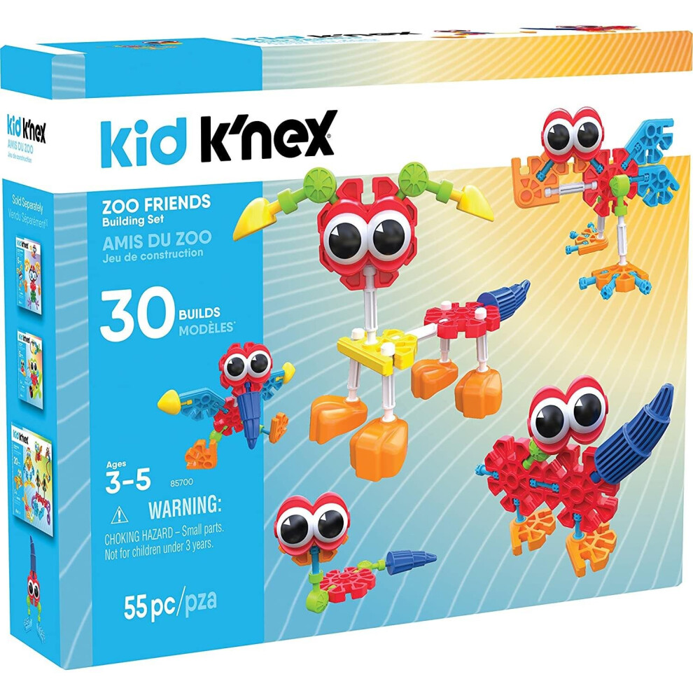 K'nex Kid Zoo Friends Building Set - 55 Pieces - Ages 3+