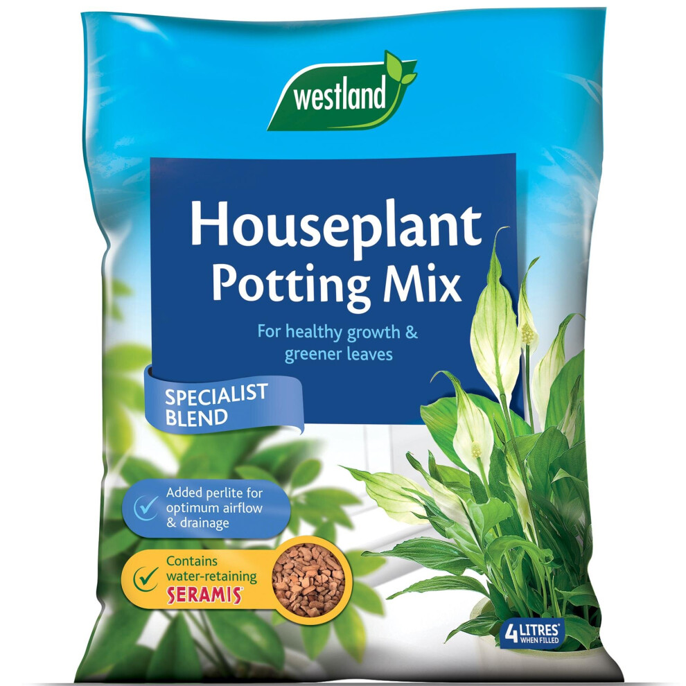Westland Houseplant Potting Compost Mix Enriched With Seramis 4L
