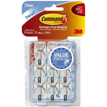 Command Clear Wire Hooks Value Pack (Pack 9)