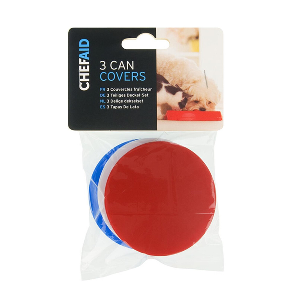 3 Can Tin Covers Fits Standard Size Cans Avoids Odours In The Fridge