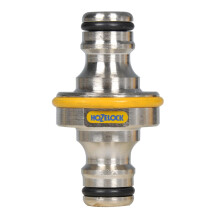 Connettore maschio doppio in metallo Hozelock 2044 Pro