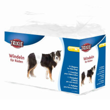 (M-L, White) Trixie Diapers For Male Dogs