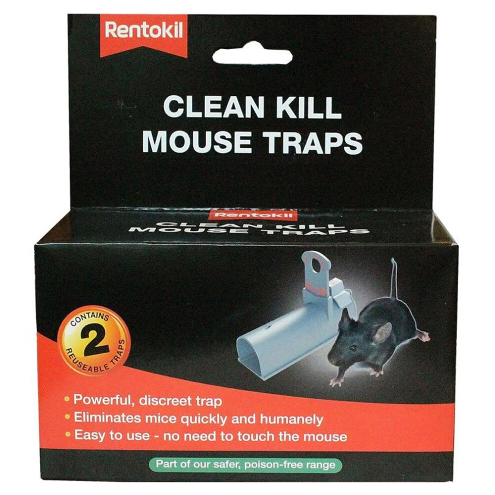 Rentokil FC100 Clean Kill Mouse Traps Pack of 2