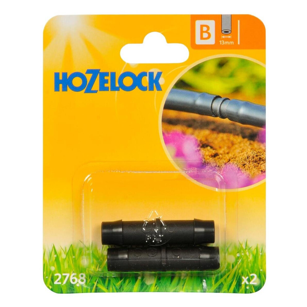 Hozelock 2768 Straight Connector 13mm (2 Pack)