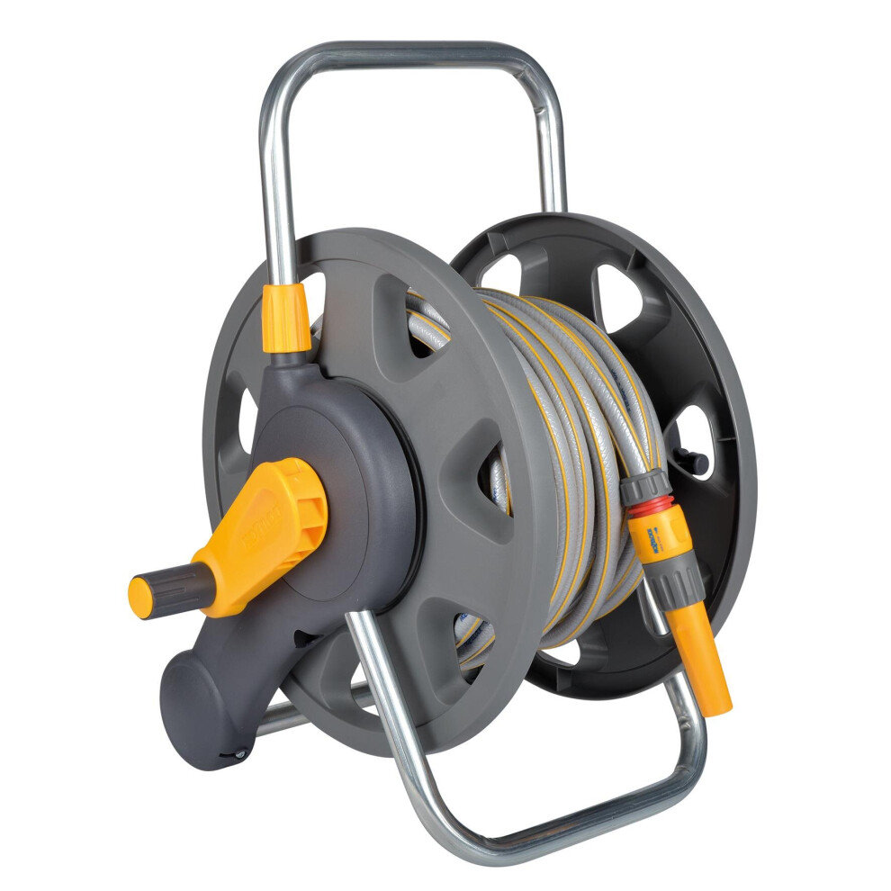 Hozelock 2431 45m Assembled Hose Reel & 25 Metres of 12.5mm Hose