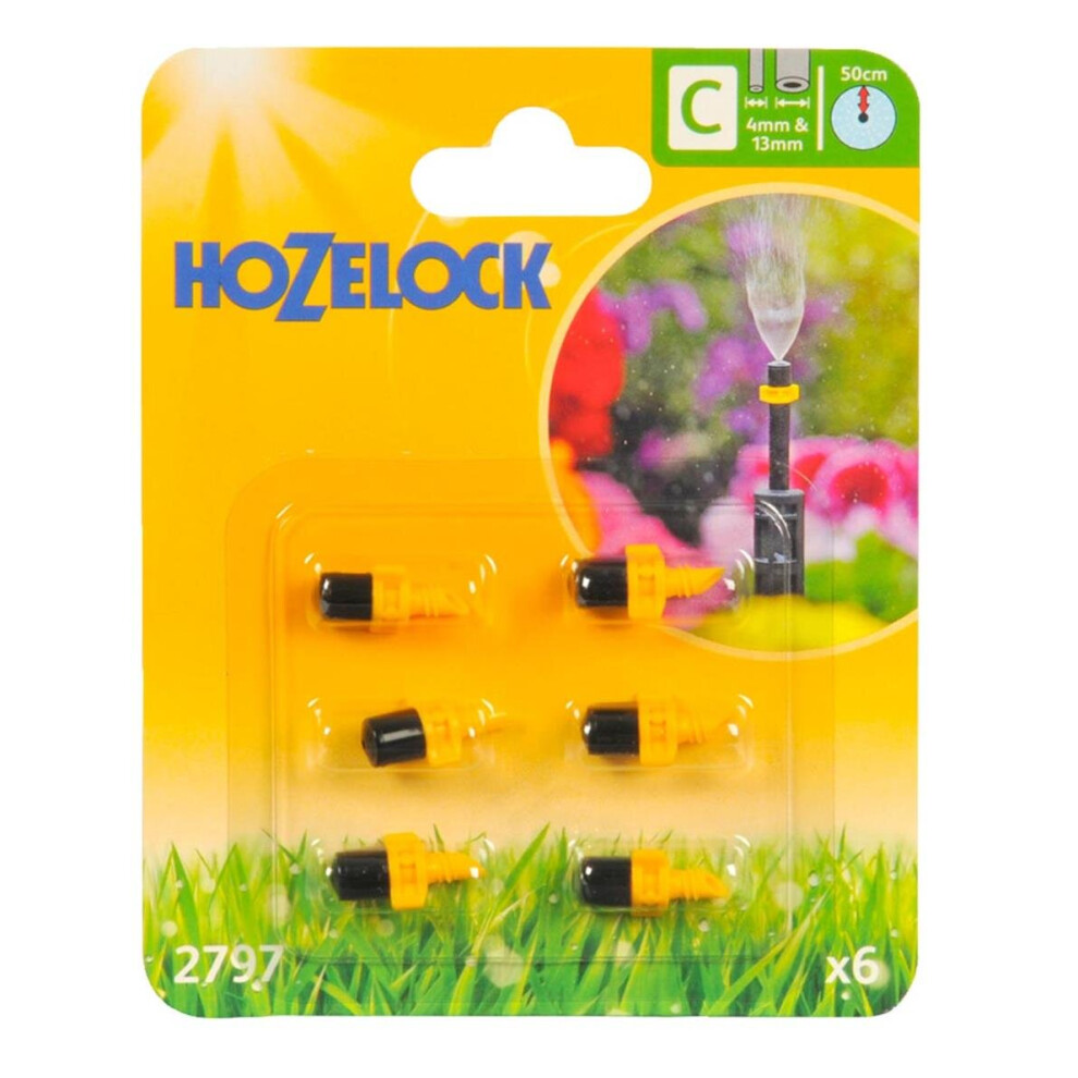 Hozelock 2797 Mist Micro Jet 4mm/13mm (6 Pack)