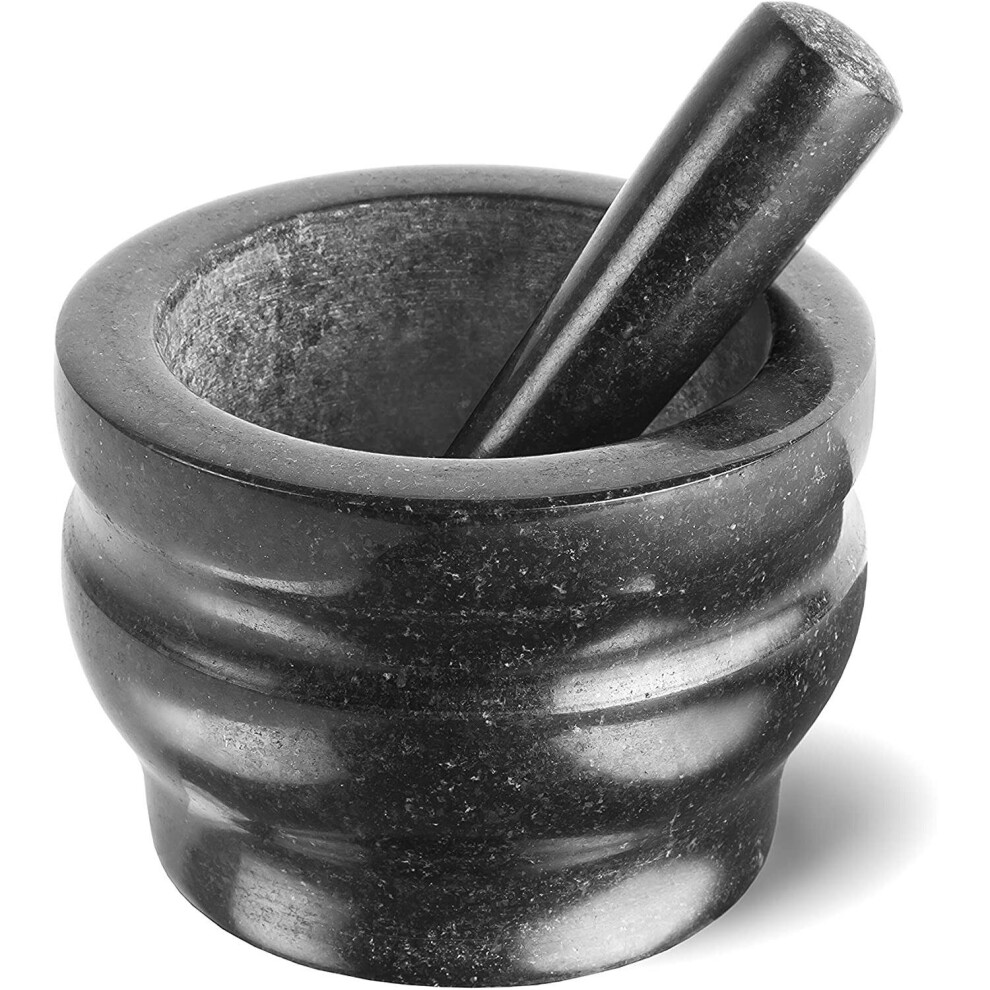 Cole & Mason Granite Pestle and Mortar, 140 mm - Black