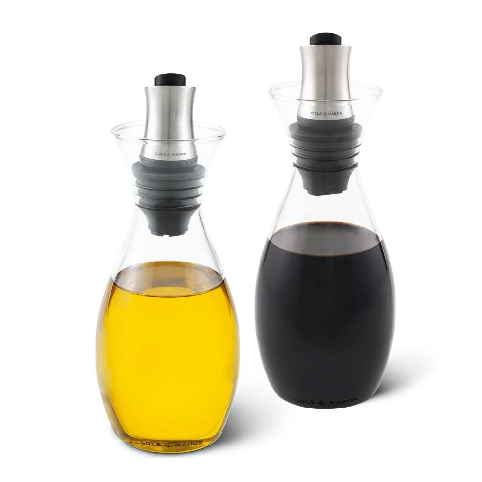 Cole & Mason Classic Oil and Vinegar Pourer Gift Set, 19.5 x 10.5 x 23.4 cm