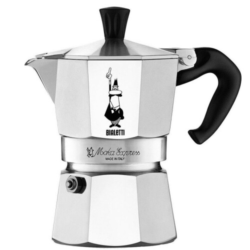 Bialetti Moka Express 2 Cups Stove Top Espresso Coffee Maker Aluminum 0.1L