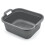 Addis Addis Large Rectangular 10 Litre Washing Up Bowl with Handles, Metallic Silver, 39 x 32 x 14 cm 1