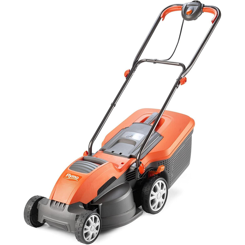 FLYMO Speedi-Mo 360C Rotary Lawn Mower - Orange & Grey, Orange