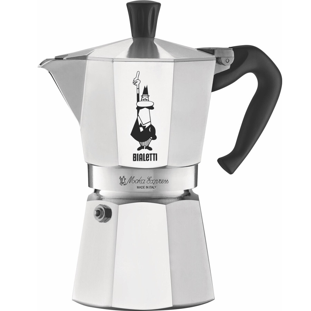 Bialetti Moka Express 6 Cup Stove Top Espresso Coffee Maker Aluminum 0.3L