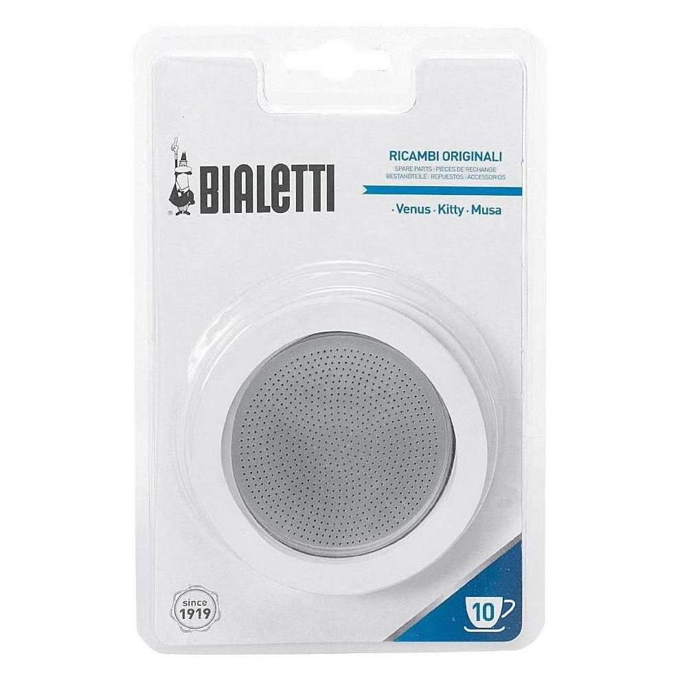 Bialetti Â 0800403 Filter Coffee Machine Â Stainless Steel Â White, 19 x 12.5 x 0.2 cm