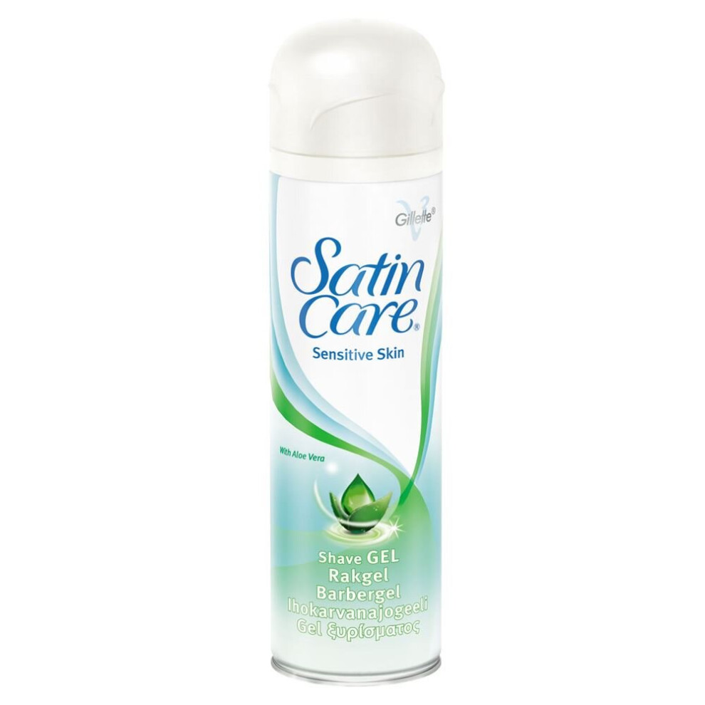 Gillette Satin Care Sensitive Skin With Aloe Vera Shave Gel 200Ml