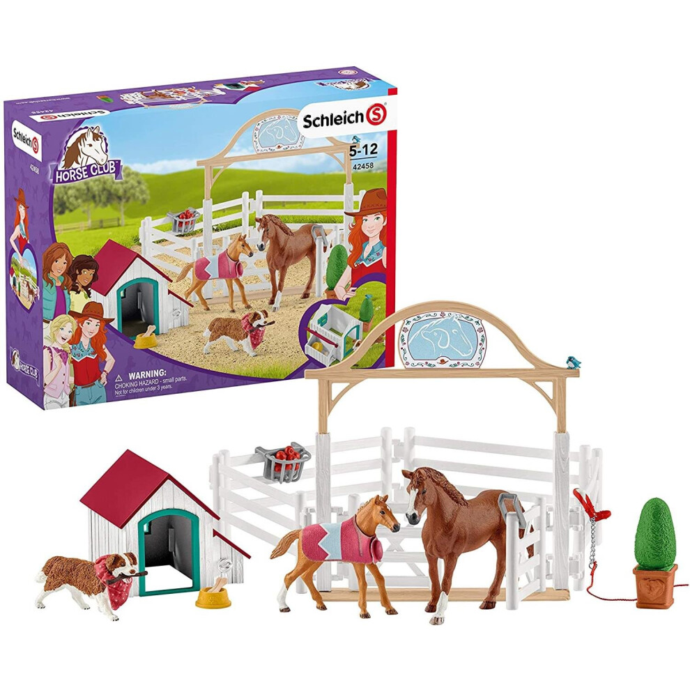 Schleich 42458 Club Hannah's Guest Horses with Ruby The Dog