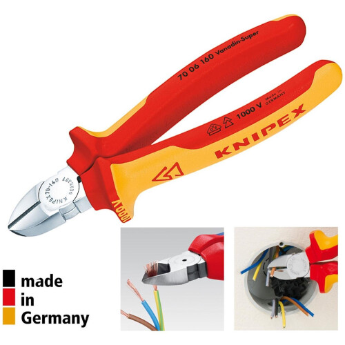 Knipex ISOLERET SIDEBITERTANG 160MM - KN 70 06 160 2