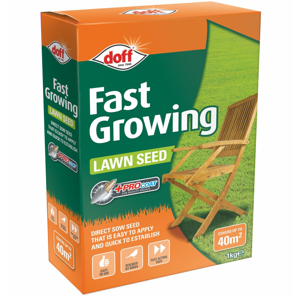 Doff Fast Acting Lawn Seed With Procoat 1Kg [F-Lc-A00-Dof]