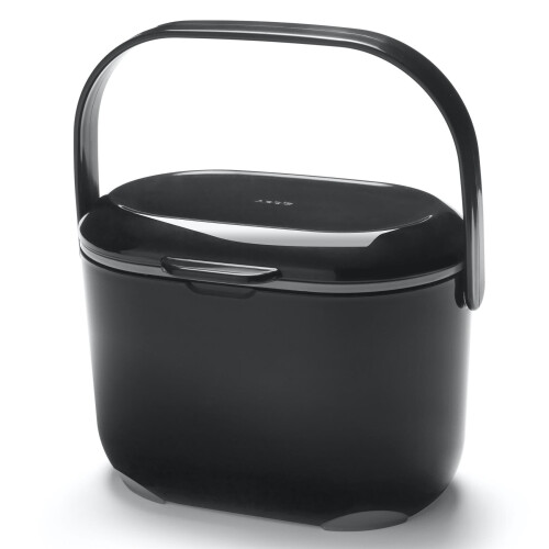 Addis Addis 2.5 Litre Kitchen Compost Caddy, Black/Grey