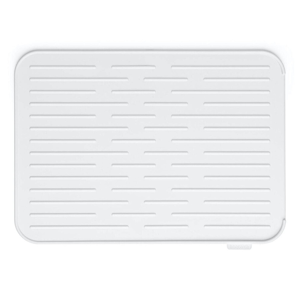 Brabantia Silicone Dish Drying Draining Mat Non-Slip Dishwasher Safe, Light Grey