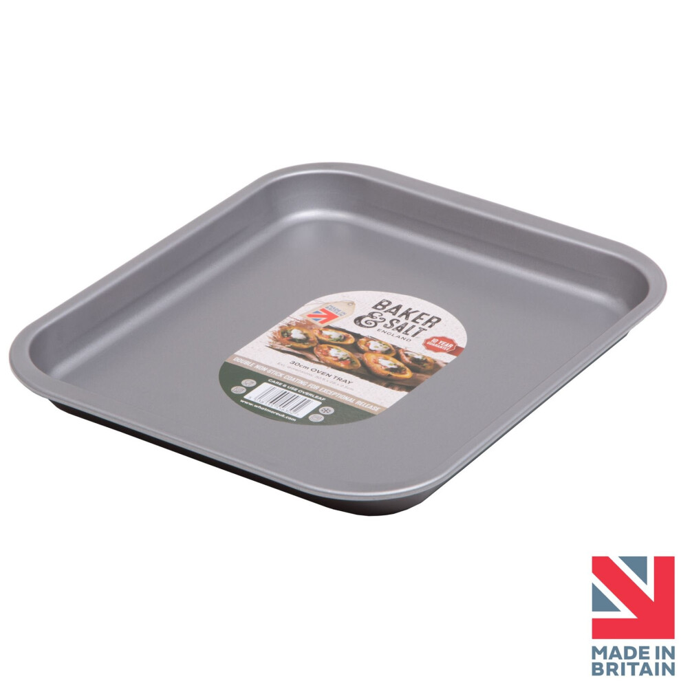 Baker & SaltÃ 30cm Oven Tray Baking Roasting Tin - Non-Stick & Dishwasher Safe