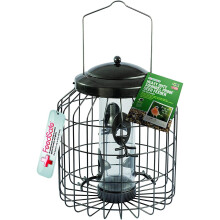Heavy-Duty Cast Cage Squirrel-Proof Seed Feeder with Biocidal Coating, 31 cm Tall, 500 g Seed Capacity