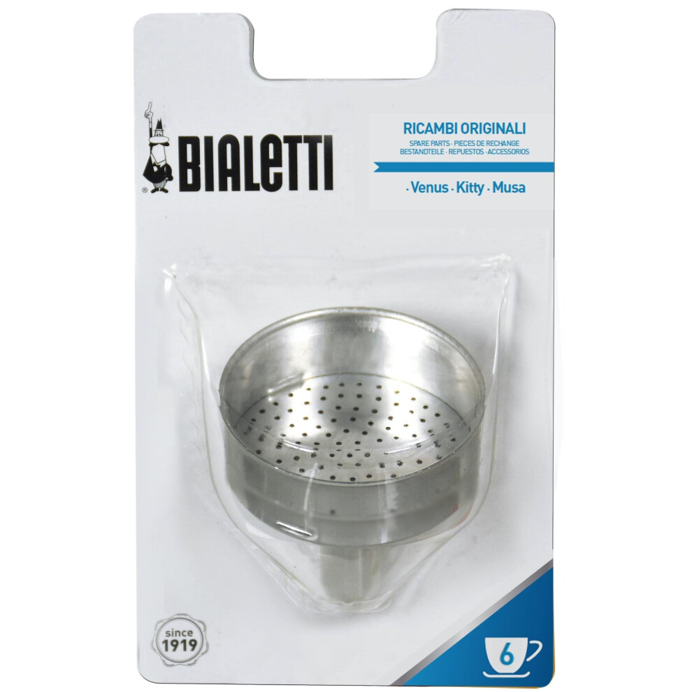 Bialetti 6 Cup Stainless Steel 0800503 Blister Funnel STD 12 x 8 x 19 cm