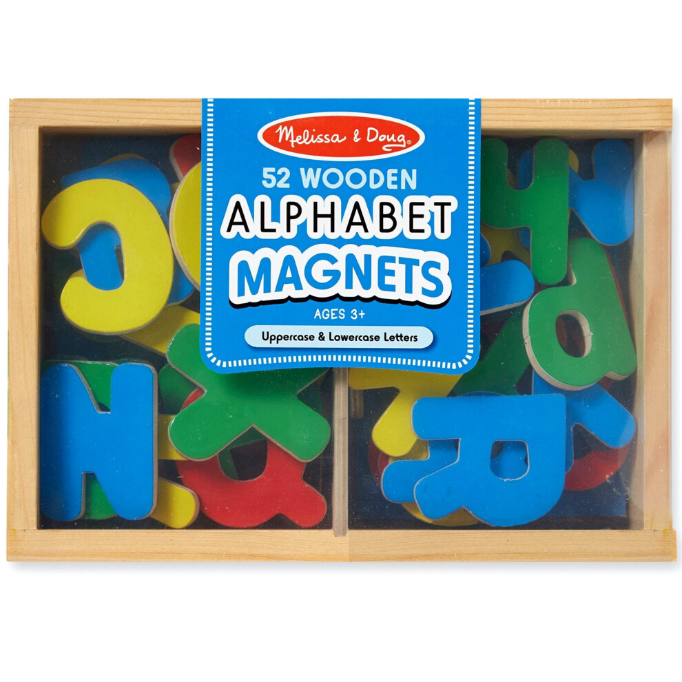 Melissa & Doug Wooden Letter Alphabet Magnets