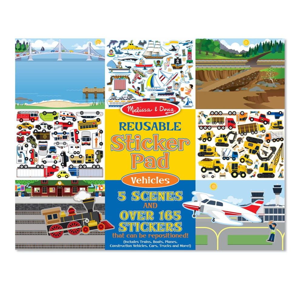 (Vehicles) Melissa & Doug Reusable Sticker Pad