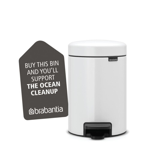 Brabantia Brabantia Pedal Bin newIcon with Plastic Inner Bucket, 3 Litre - White 2